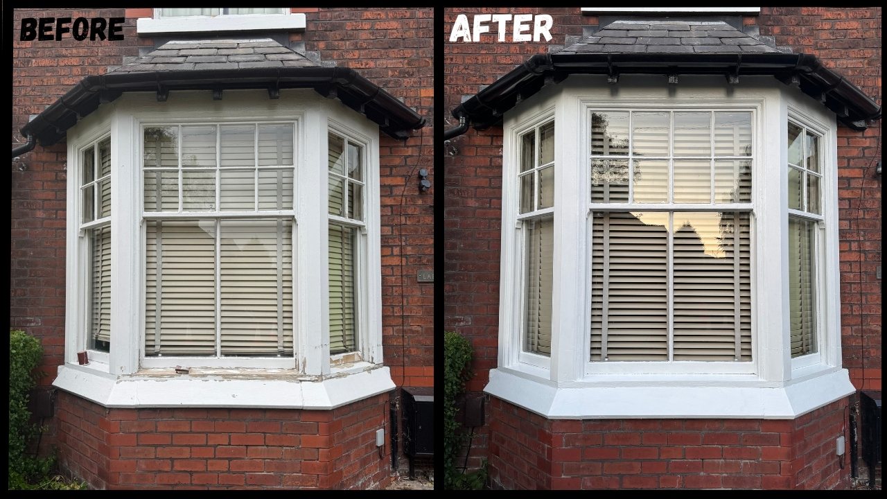 Bay window restoration: before and after