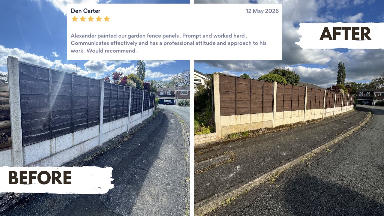 Fence panels: before and after
