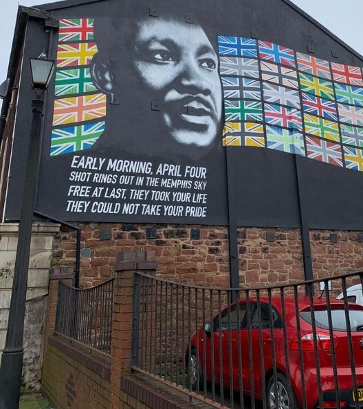 Martin Luther King mural in New Brighton by Art From A&K